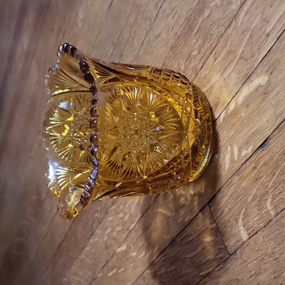 Kemple Kitchen Vintage Kemple Amber Depression Glass Toothpick